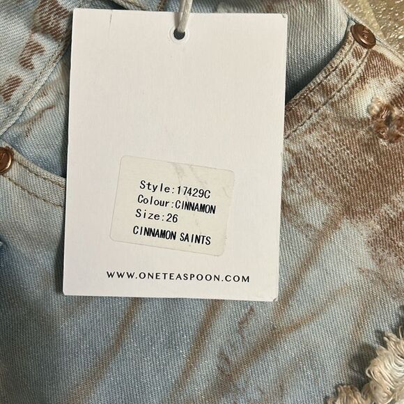 One Teaspoon Distressed Paint Splatter Jeans(Size 26) - Picture 7 of 7